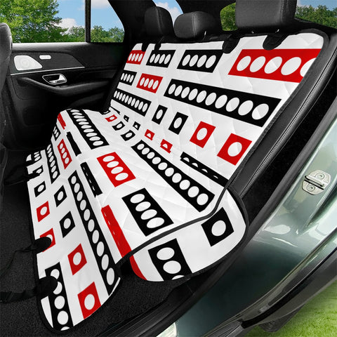 Image of Geometric Sequence Print Pattern Design Pet Seat Covers
