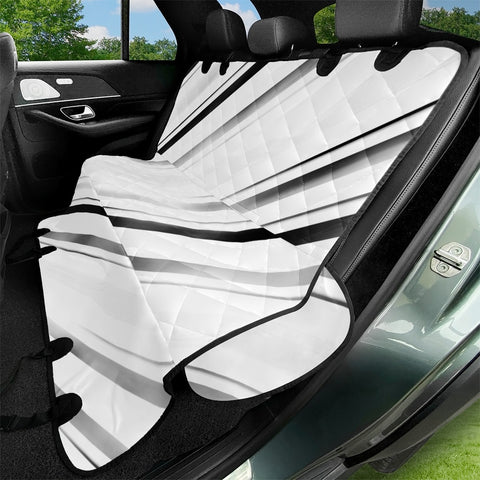 Image of Minimalist Black Linear Abstract Design Pet Seat Covers