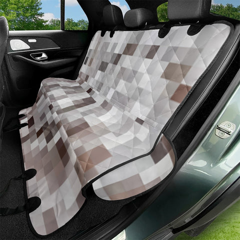 Image of Geometric Pixel Pattern Print Pet Seat Covers
