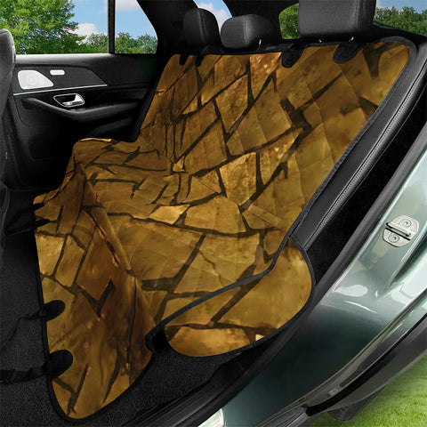 Image of Golden Mosaic Texture Pattern Pet Seat Covers