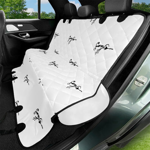 Image of Tribal Style Black Symbol Drawing Pet Seat Covers