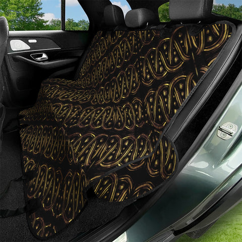 Image of Golden Interlace Pattern Design Pet Seat Covers