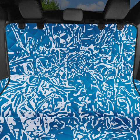 Image of Brilliant White & Blue Pet Seat Covers