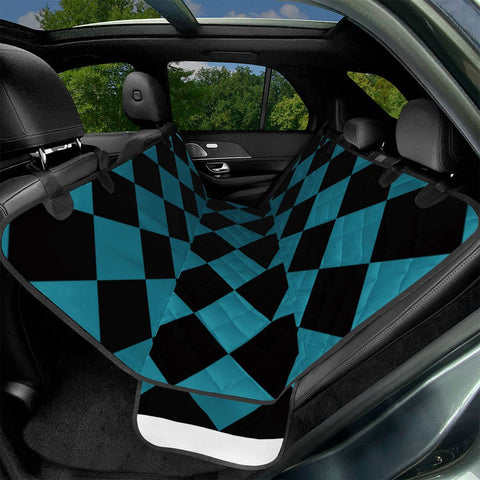 Image of Blue Checkered Pet Seat Covers