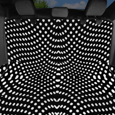 Image of Black And White Geometric Kinetic Pattern Pet Seat Covers