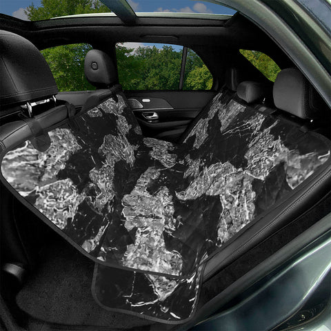Image of Black And White Camouflage Texture Print Pet Seat Covers