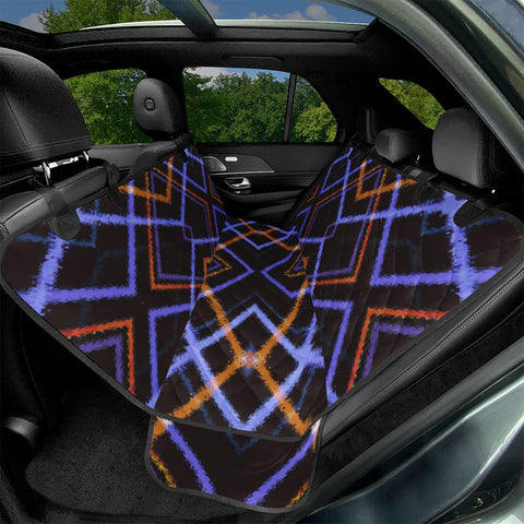 Image of Intersecting Diamonds Motif  Pattern Pet Seat Covers