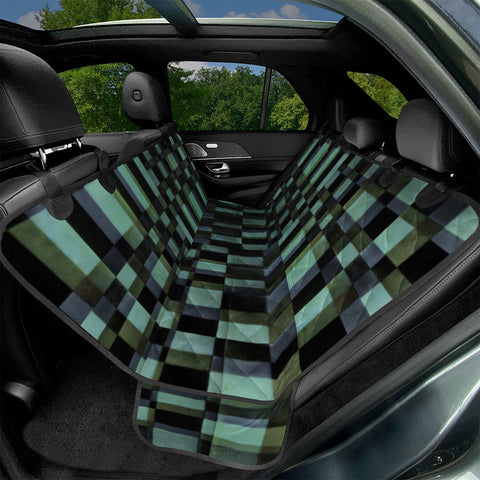 Image of Dark Geometric Pattern Design Pet Seat Covers