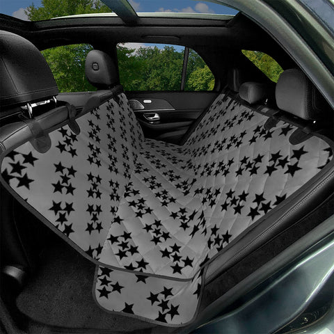 Image of Pattern Etoiles Noir/Gris Pet Seat Covers