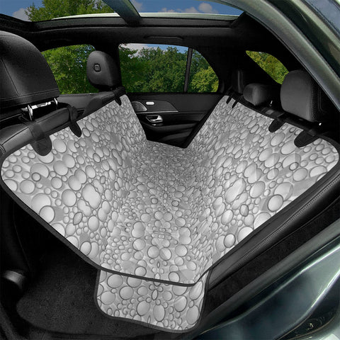 Image of Grey Circles Motif  Modern Pattern Pet Seat Covers