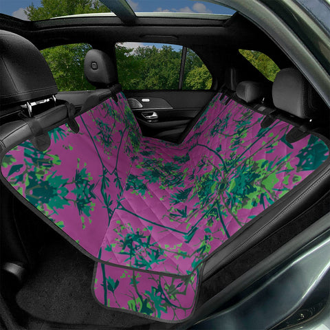 Image of Modern Floral Collage Pattern Pet Seat Covers