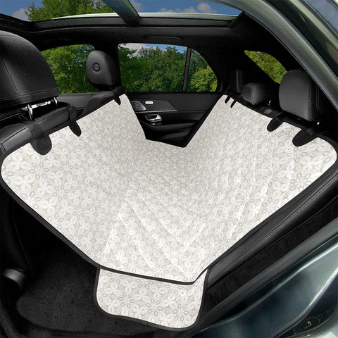Image of Pattern Motif Formes Beige Pet Seat Covers