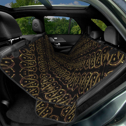 Image of Golden Interlace Pattern Design Pet Seat Covers