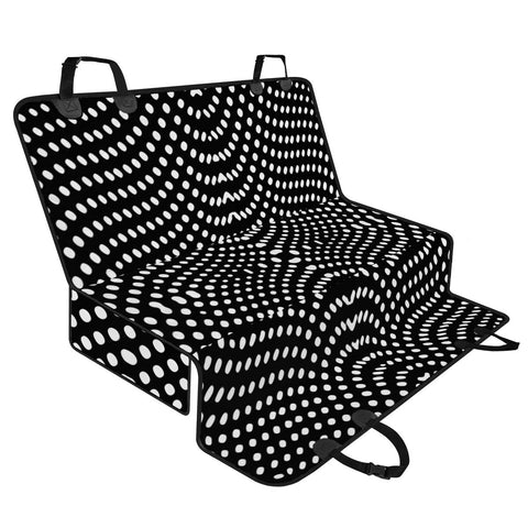 Image of Black And White Geometric Kinetic Pattern Pet Seat Covers