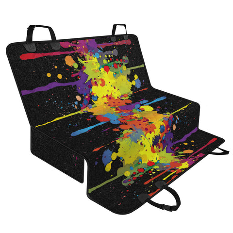 Image of Crazy Multicolored Double Running Splashes Vertical Pet Seat Covers