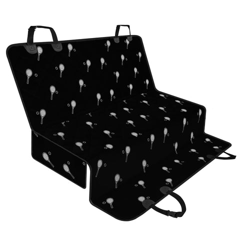 Image of Black And White Tennis Motif  Pattern Design Pet Seat Covers