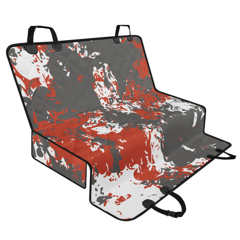 Image of Pewter & Mandarin Red Pet Seat Covers