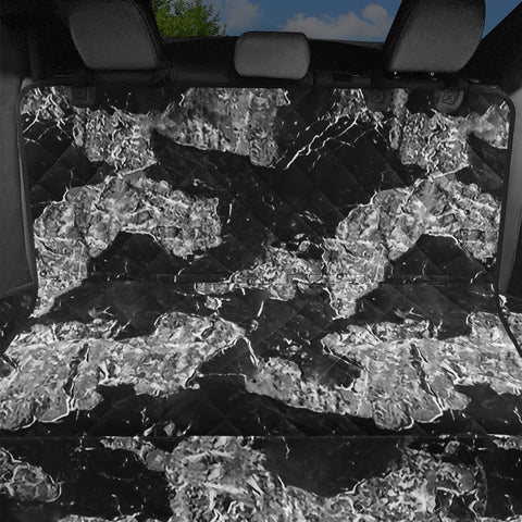 Image of Black And White Camouflage Texture Print Pet Seat Covers