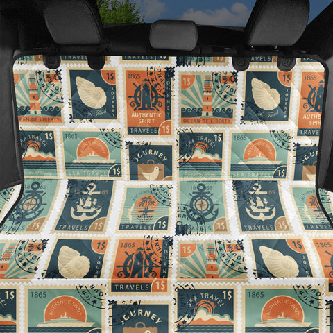 Image of Fancy Post Stamp Pattern Pet Seat Covers