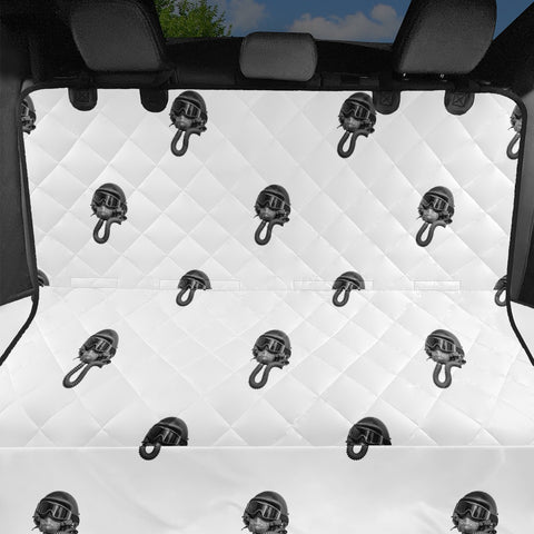 Image of Aviator Helmet Motif Print Pattern Pet Seat Covers