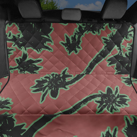 Image of Tropical Style Floral Motif Print Pattern Pet Seat Covers