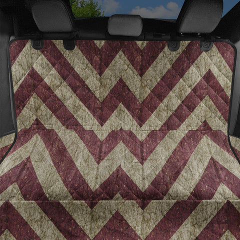 Image of Vintage Grunge Geometric Chevron Pattern Pet Seat Covers