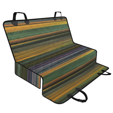 Image of Multicolored Linear Abstract Pattern Pet Seat Covers