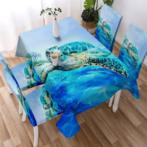 Sea Turtle Waterproof Tablecloth  02