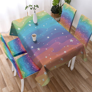 Colorful Rainbow Waterproof Tablecloth