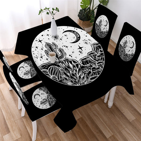 Image of Star Moon - Mandala Waterproof Tablecloth  19