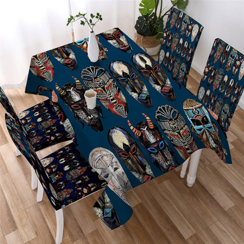 Image of Geometric Ethnic African - Egyptian Waterproof Tablecloth  05