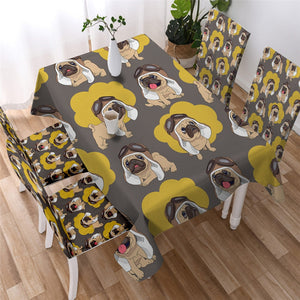 Colorful Puppy Table Cloth Waterproof 06