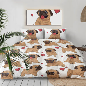 Cute Pug Bedding Set - Beddingify