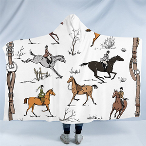 Riding Horse Hooded Blanket