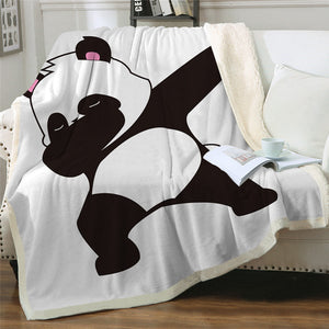 Freestyle Cool Panda Soft Sherpa Blanket