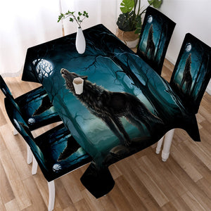 Dreamcatcher - Tribal Wolf Waterproof Tablecloth  08