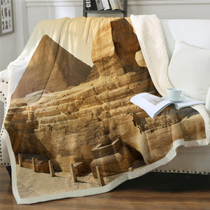 Great Sphinx Of Giza Photograph Cozy Soft Sherpa Blanket