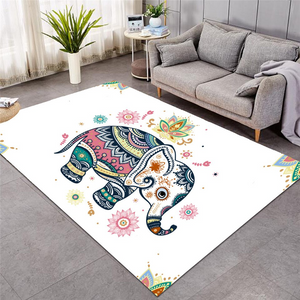 Cute Stylized Elephant Rug