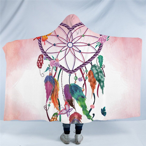Image of Oilpaint Dream Catcher Hooded Blanket