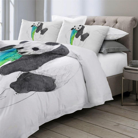 Image of Earth And Panda Comforter Set - Beddingify