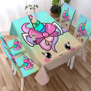 Floral Unicorn Waterproof Tablecloth  14