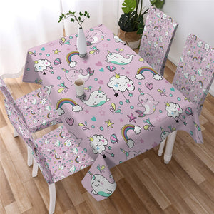 Unicorn Waterproof Tablecloth  01