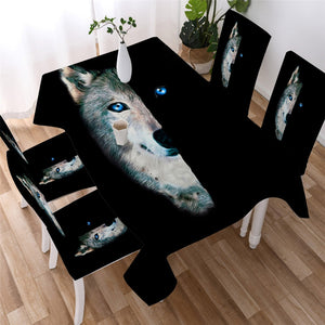 Dreamcatcher - Tribal Wolf Waterproof Tablecloth  12