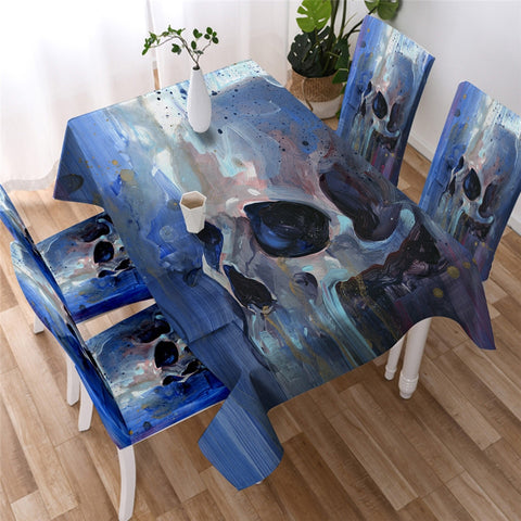 Image of Gothic Vivid Skull Waterproof Tablecloth  10