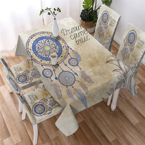 Functional Floral Dreamcatcher Waterproof Tablecloth 02