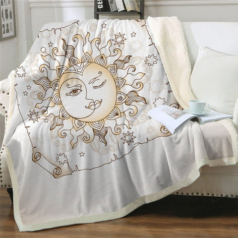 Image of Witchcraft Magic Sun Cozy Soft Sherpa Blanket