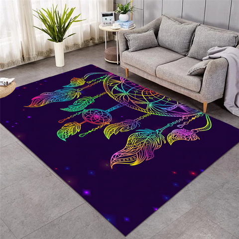 Image of Disco Color Half Mandala Rug