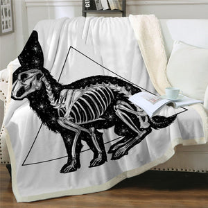 Rabbit Skull Starry Sky Soft Sherpa Blanket