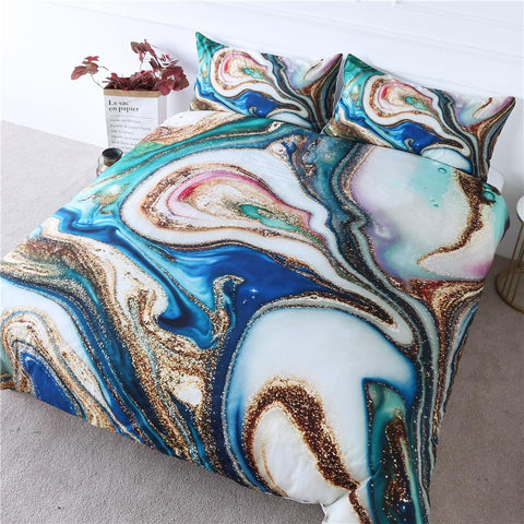 Image of Luxury Quicksand Marble Comforter Set - Beddingify