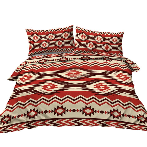 Image of Aztec Bedding Set - Oriental Geometric Retro Home Bedspreads 3-Piece 03